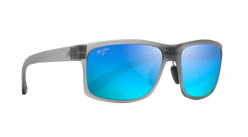Maui Jim Pokowai Arch MP-BH Blue Hawaii Polarized Sunglasses Graphite Matte NWT Maui Jim Pokowai Arch MJ 439 11M Matte Grey + Blue Hawaii  main image 2