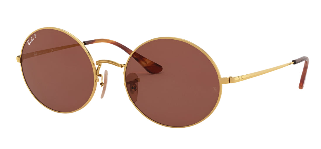 Ray-Ban RB 1970 Oval Sunglasses Unisex 54mm Black Brown Gradient Italy Ray-Ban Adult Oval 1970 Bi-Gradient Gunmetal/Clear Grey  main image 2
