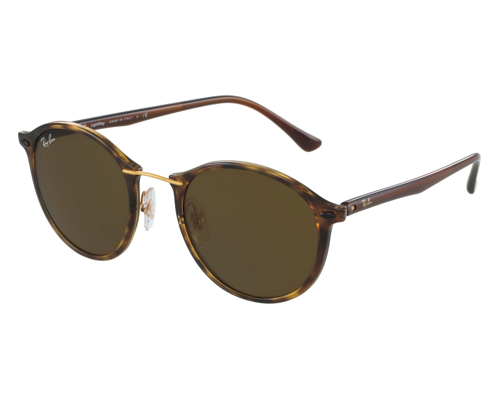 Ray-Ban Lightray Dark Brown Sunglasses Amazon.com: Ray-Ban RB2180 Polarized Unisex Round Sunglasses  main image 3